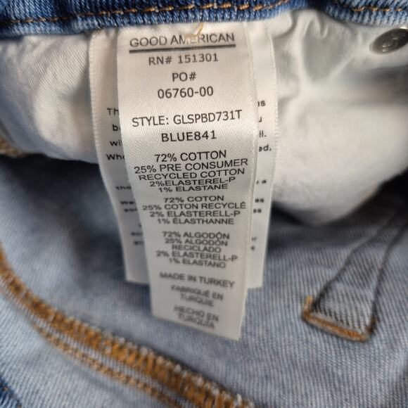 Good American Womens 10/30 Blue Good Legs Cigarette Fit GLSPBD731T BLUE841 Pants - Picture 13 of 15